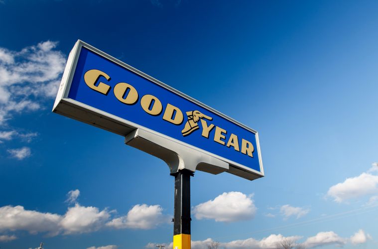 Image of Goodyear signage, illustrating the author's demand planning career