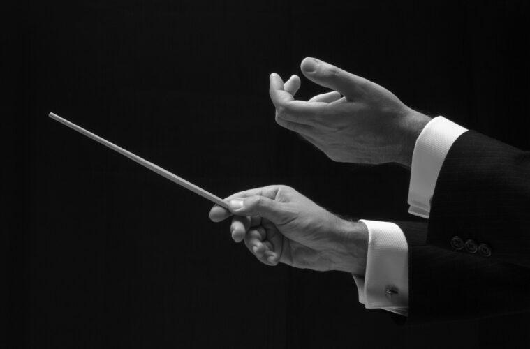 The hands of a conductor